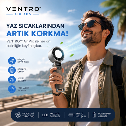 VENTRO™ Air Pro | 5 Kademeli Turbo El Vantilatörü